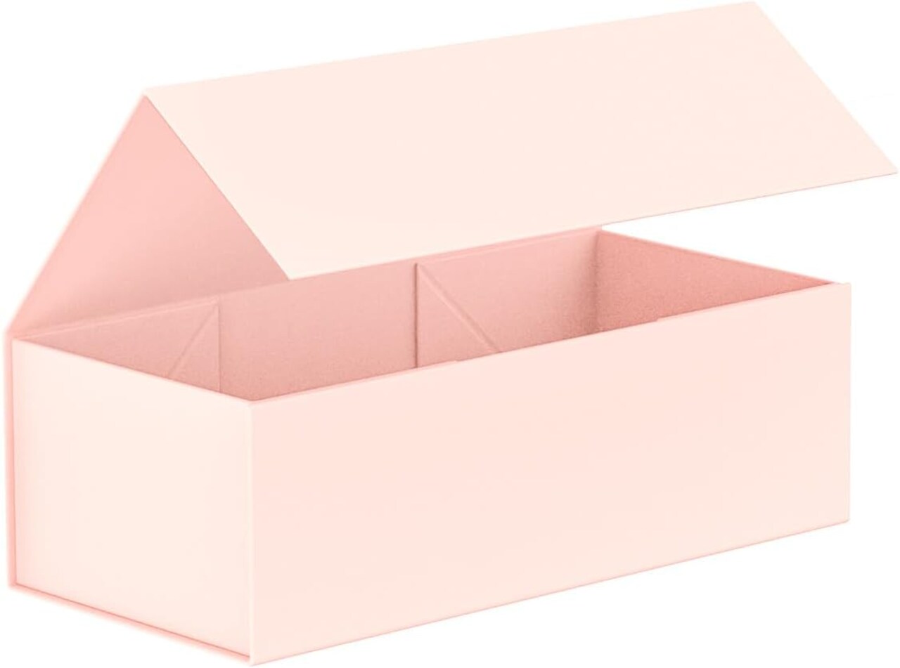 Large Pink Gift Box 12" x 6" x 4" with Lid – Luxury Boxes for Birthday, Valentine's Day, Mother's Day, Christmas, Anniversary, Presents & Gift Packaging (Pink)